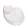 Escultura gato branco areado 15x17x11cm