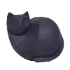 Escultura gato preto 15x17x11cm