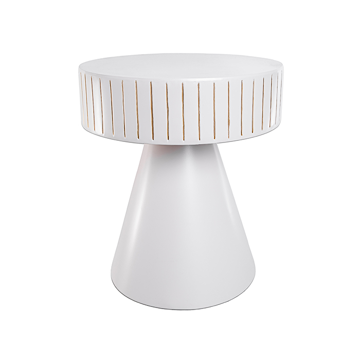 Mesa lateral em metal 48x39x39cm