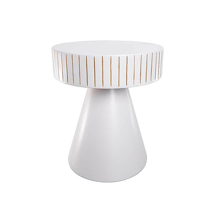 Mesa lateral em metal 52x43x43cm