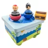 Caixa de música piratas com baú 7x9x10cm
