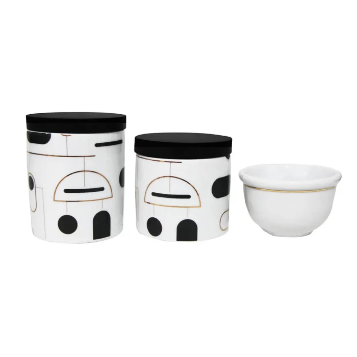 Kit higiene ameise vegas preto 11x9x9cm