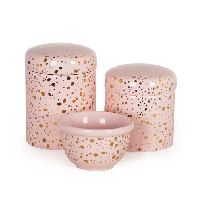 Kit higiene céu estrelado rosa 12x9x9cm