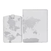 Capa passaporte mundo branco 14x11x2cm