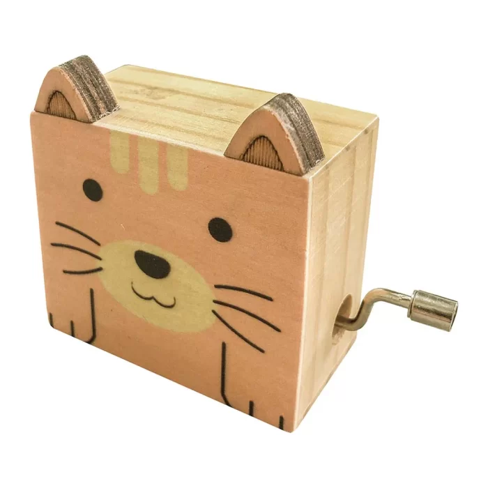 Caixa de música gato 6x6x3cm