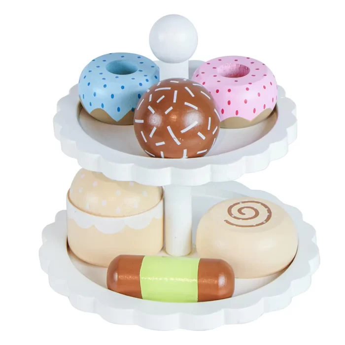Jogo donuts madeira 16x15x15cm