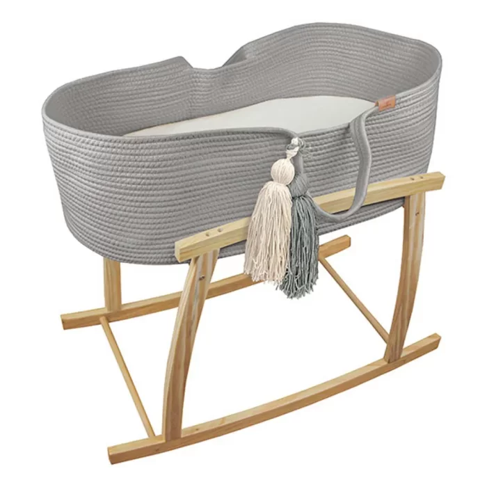 Moisés de balanço cinza 74x85x44cm