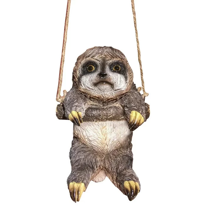 Escultura balança preguiça 21x14x14cm