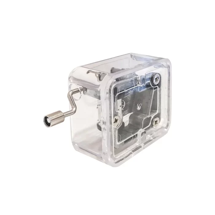 Caixa música acrílico 3x5x6cm