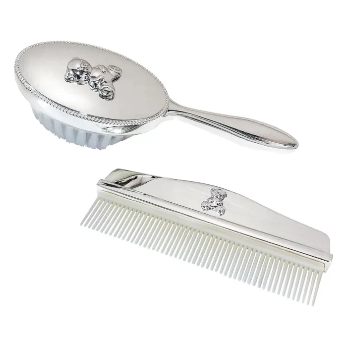 Jogo pente escova teddy 4x14x5cm