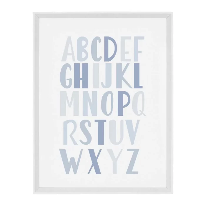 Quadro abc pastel azul 42