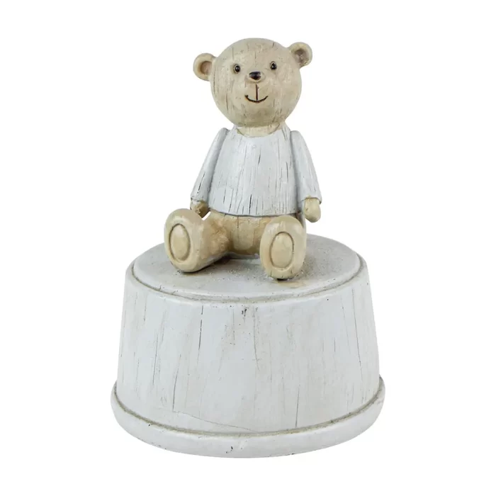 Caixa de música urso 14x10x10cm