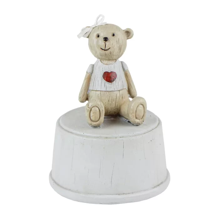 Caixa de música ursa 14x10x10cm