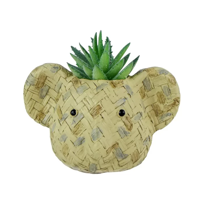 Cachepot coala trançado 10x12x9cm