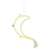 Adorno parede lua amarela 44x19x2cm