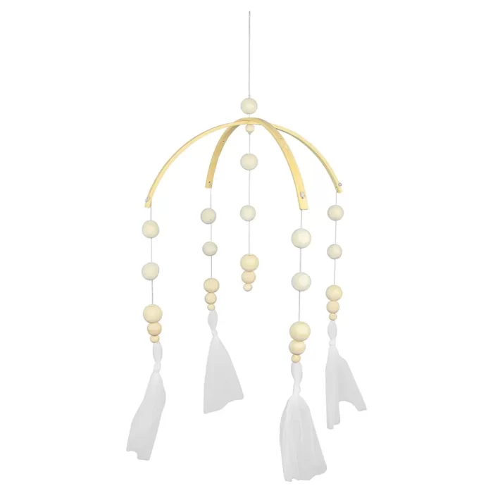 Móbile bolinhas com tule 59x30x30cm