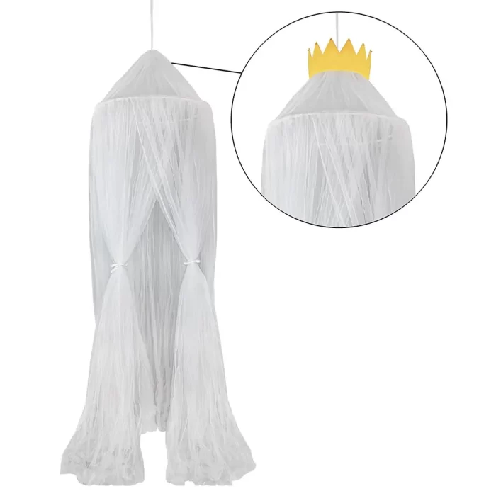 Dossel de tule princesa branco 290x66x66cm