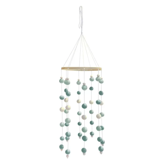 Móbile pompom verde 87x20x20cm