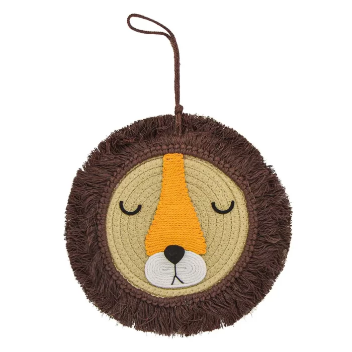 Adorno de parede leão 26x26x1cm