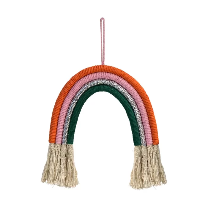 Adorno arco-íris prata 24x25x1