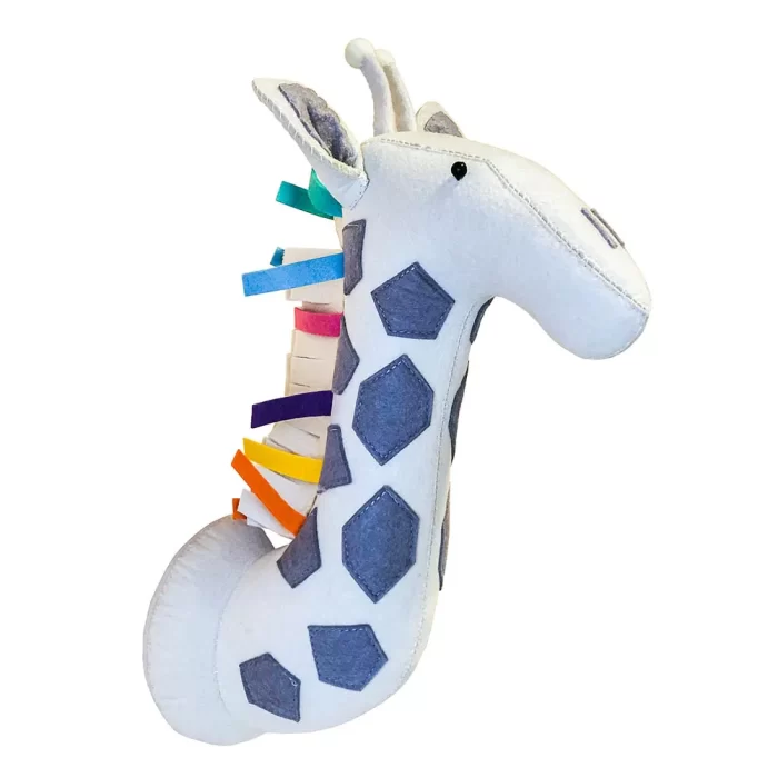 Cabeça decorativa girafa 45x10x29cm