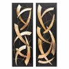 Conjunto de 2 esculturas de parede fitas 4x33x100cm