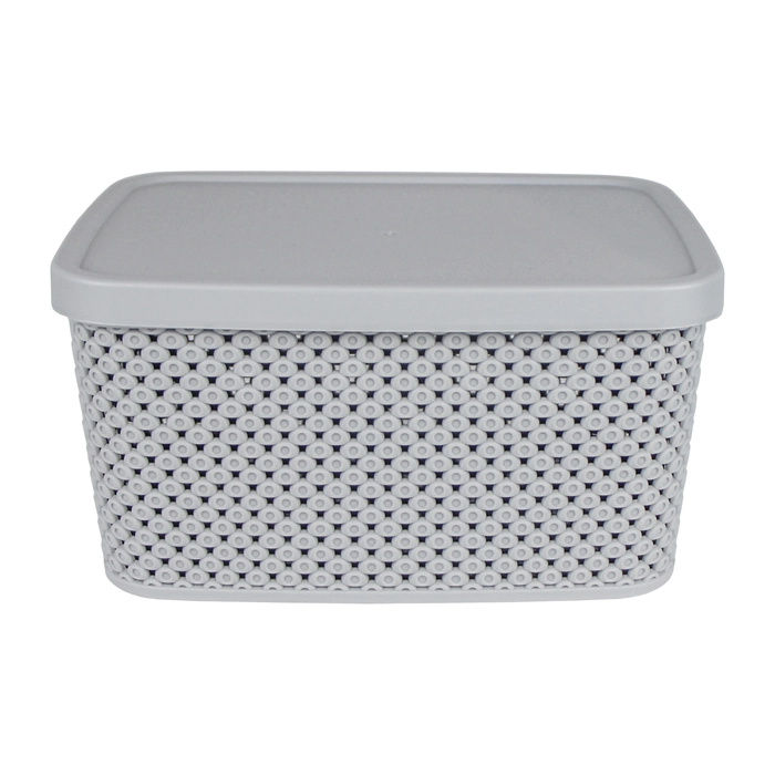 Alternative view of Cesto organizador cinza p 13x24x18cm