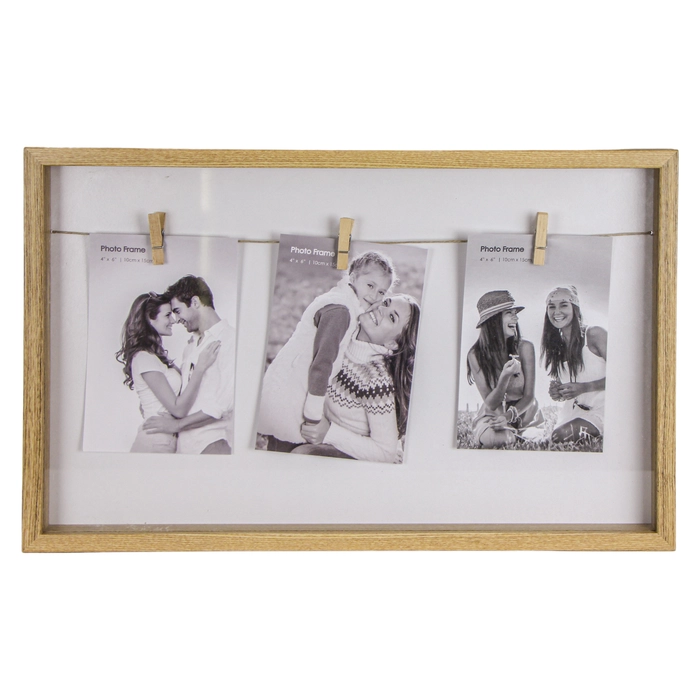 Alternative view of Quadro porta-foto 3 fotos 27x43x3cm