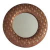 Espelho redondo rosa queimado 30x30x2cm
