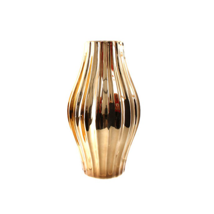 Vaso bulb dourado 27x15x15cm
