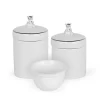 Kit higiene urso prata e branco 13x8x8cm