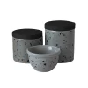 Kit higiene terrazzo preto 11x9x9cm