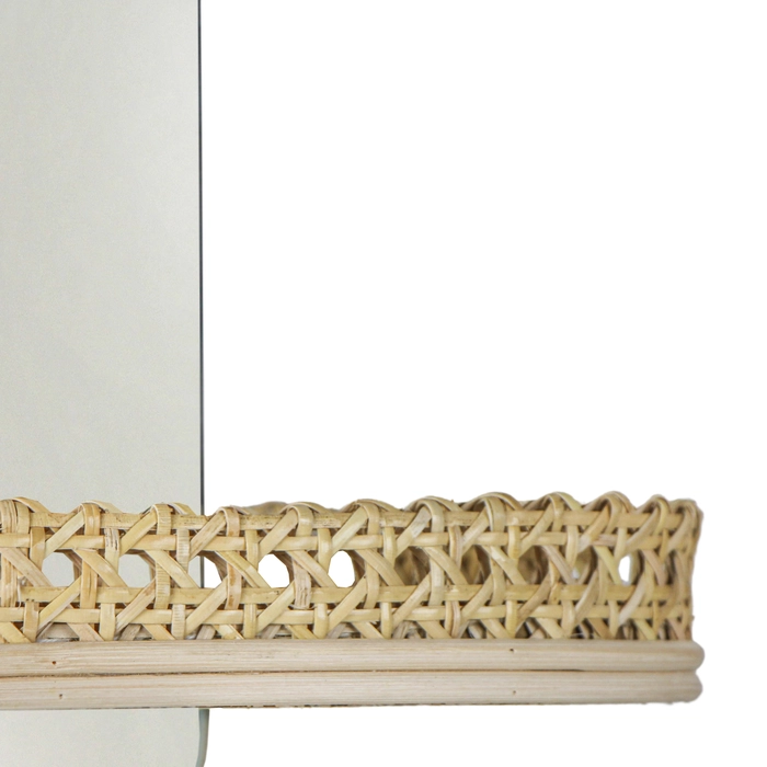 Alternative view of Espelho com prateleira natural 56x46x13cm