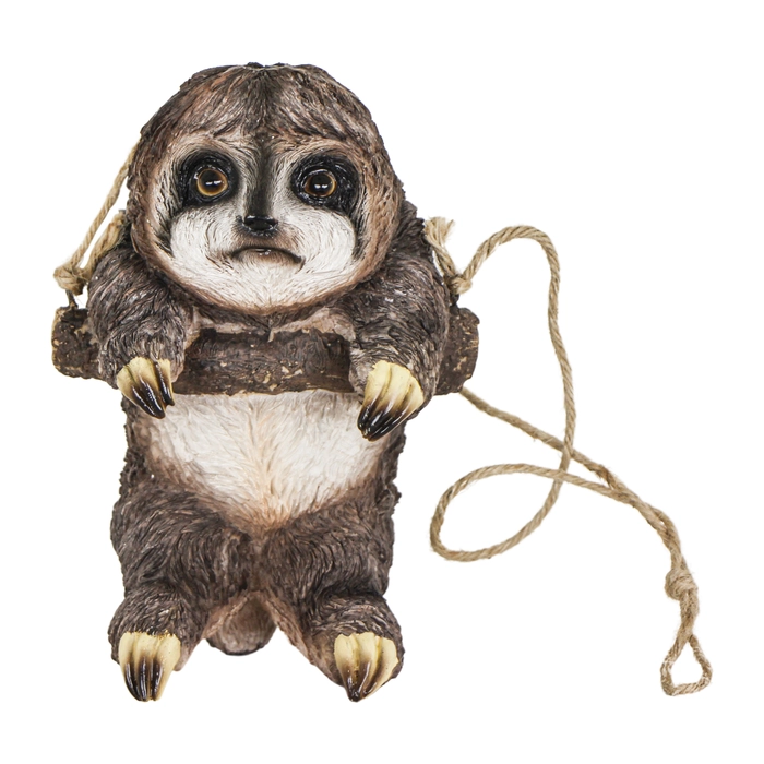 Alternative view of Escultura balança preguiça 21x14x14cm