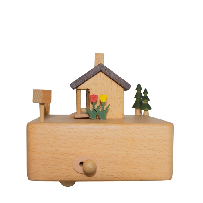 Alternative view of Caixa de música casinha 11x11x11cm