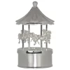 Caixa música carrossel prata 13x8x8cm