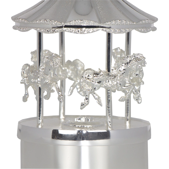 Alternative view of Caixa música carrossel prata 13x8x8cm