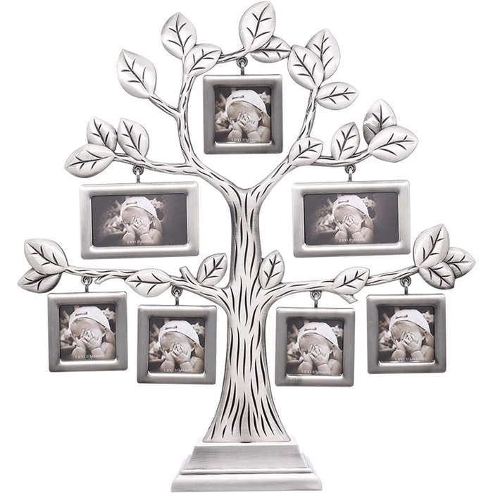Árvore genealógica prata 28x26x5cm