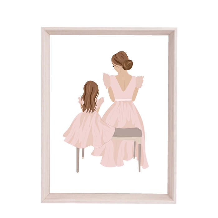 Quadro bailarina mãe filha 52