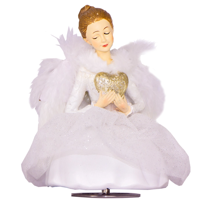 Caixa música fada sentada 15x10x10cm