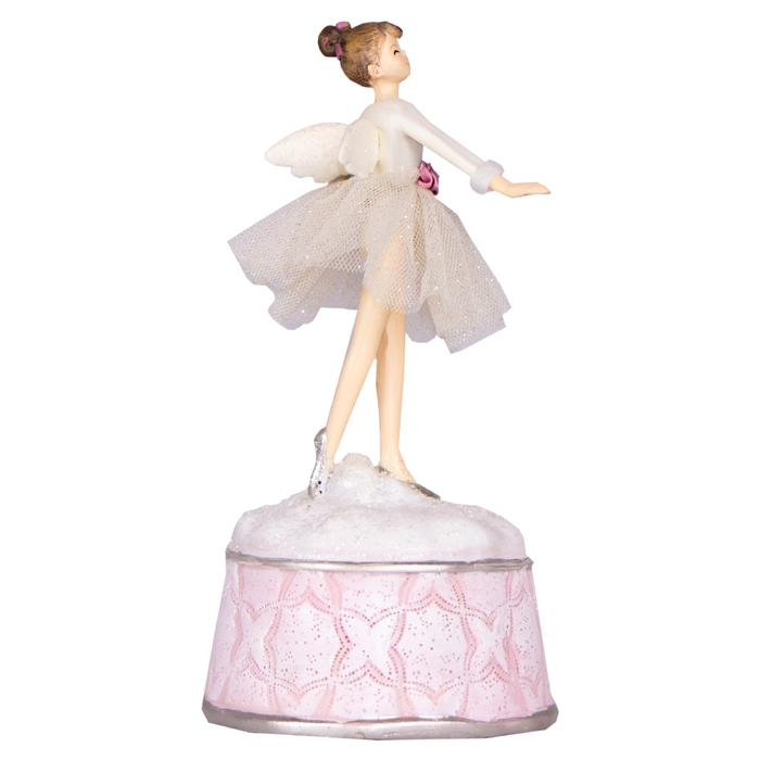 Alternative view of Caixa música fada branco rosa 22x11x11cm