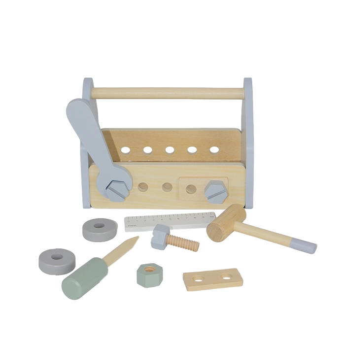 Caixa ferramentas tons claros 15x21x13cm