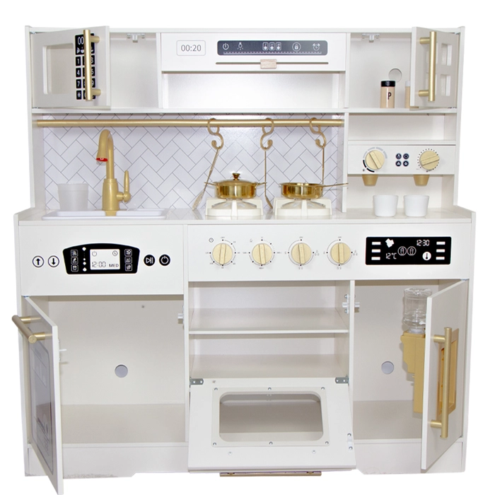 Alternative view of Cozinha branca dourada 90x91x29cm