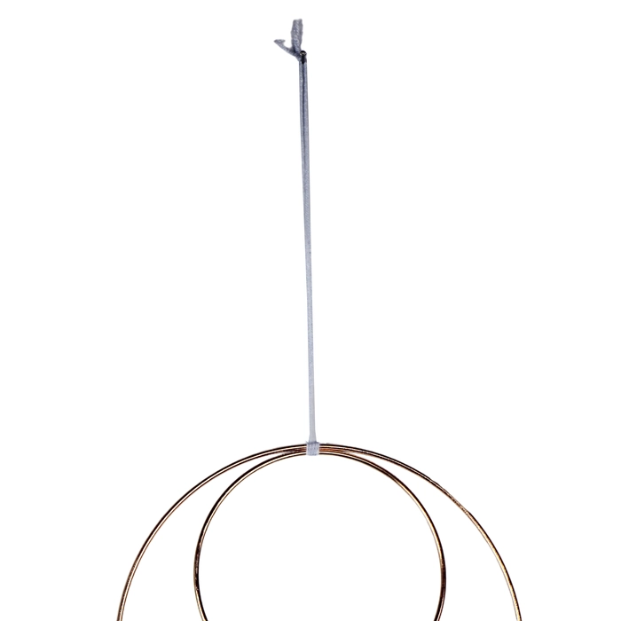 Alternative view of Adorno parede metal azul 92x19x5cm