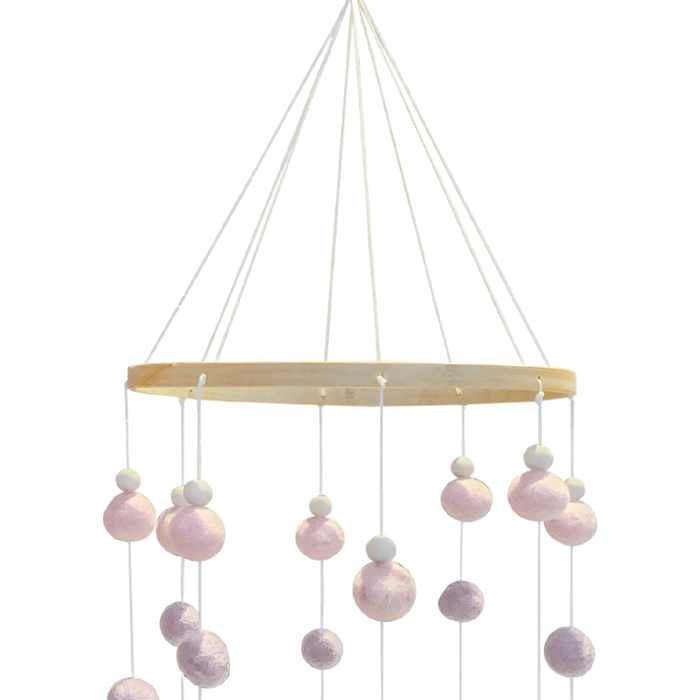 Alternative view of Móbile pompom rosa 87x20x20cm