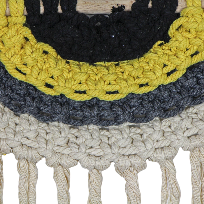 Alternative view of Decoração parede crochê bege 48x40x1cm