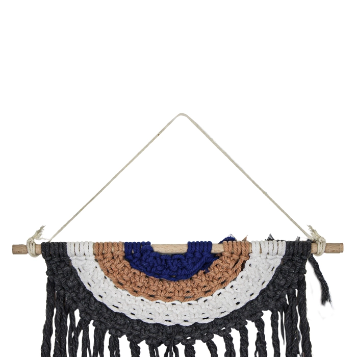 Alternative view of Decoração parede crochê cinza 48x40x1cm