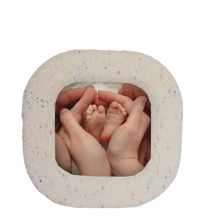 Porta-retrato linho colorido 14x14