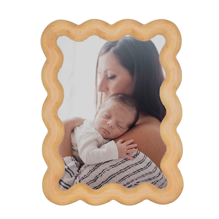 Porta-retrato ondulado madeira 20x15x1
