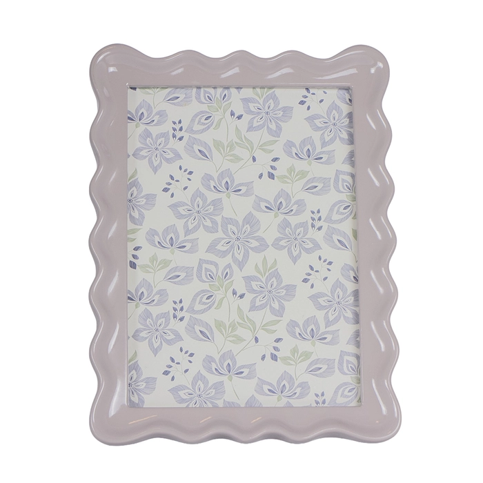 Porta-retrato ondas cinza 20x13x2cm